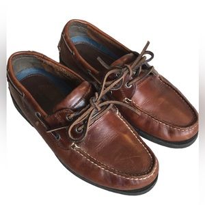 Dockers Men’s Loafers Leather Shoes Size 8 WIDE Brown